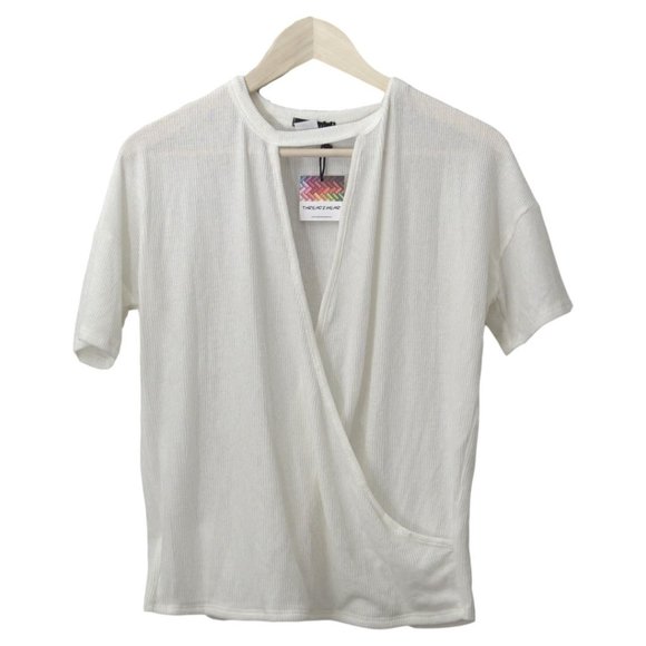 White Peek-A-Boo Front Choker Tee - Picture 1 of 2